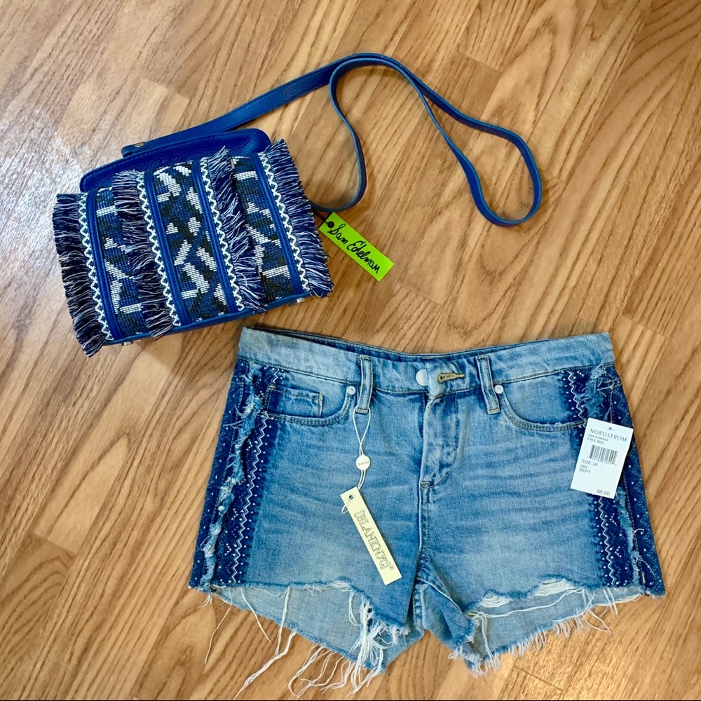 NEW - 2pc Festival Denim Fringe Set - Sam Edelman & Blank NYC